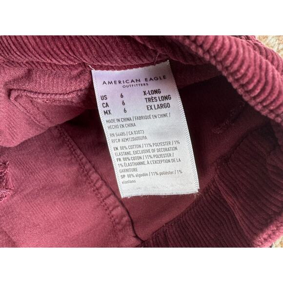 American Eagle Outfitters Woman's Corduroy jeans/Pants; size 6 EXTRA LONG/Tall - Picture 5 of 10